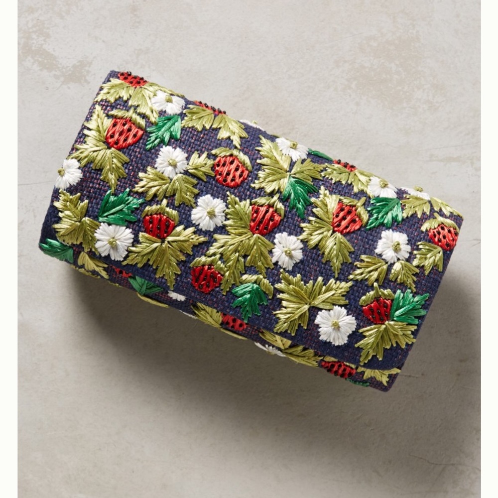 Anthropologie Strawberry Clutch